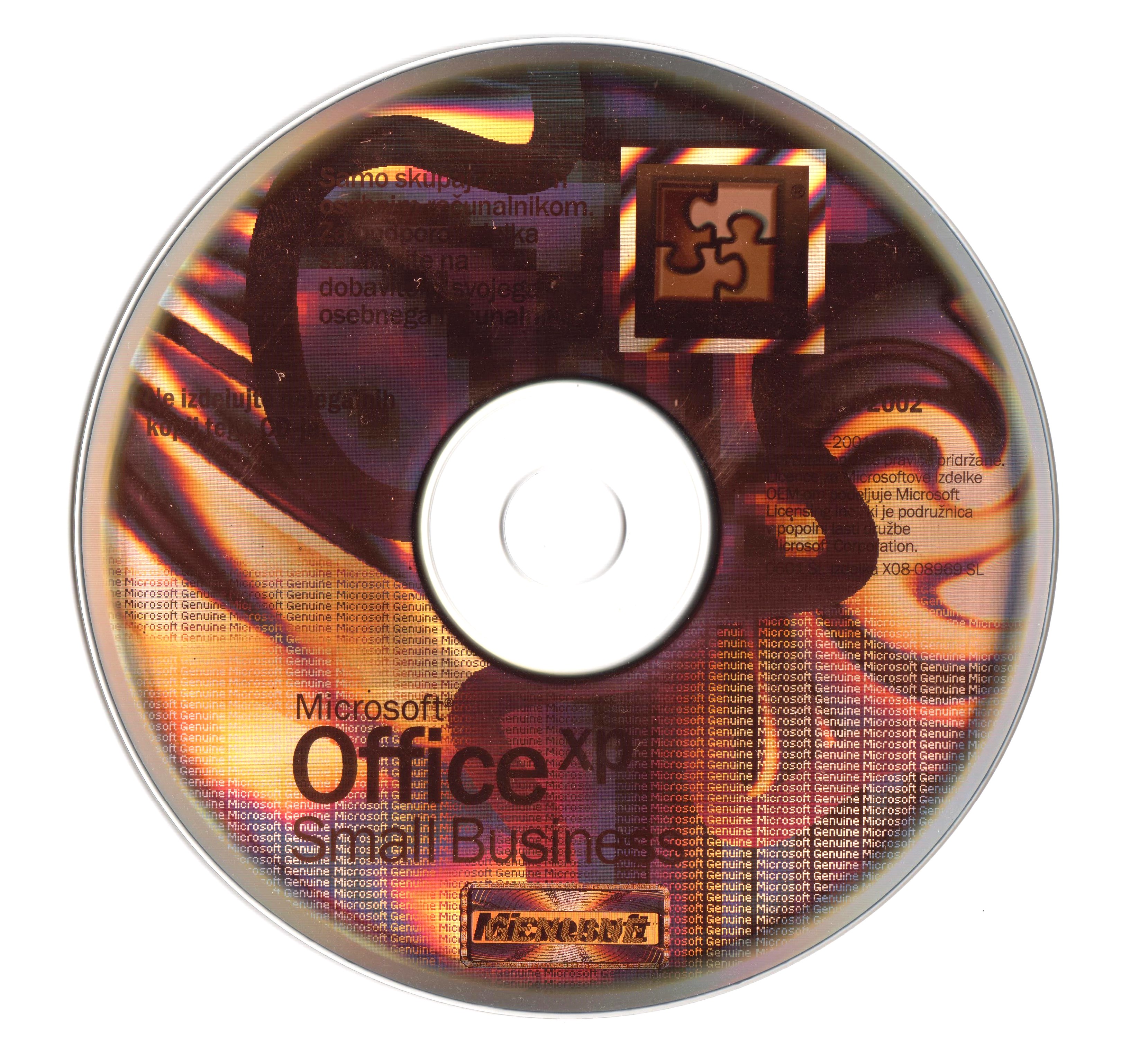 Microsoft Office XP Small Business Slovenian + Office XP Media Content